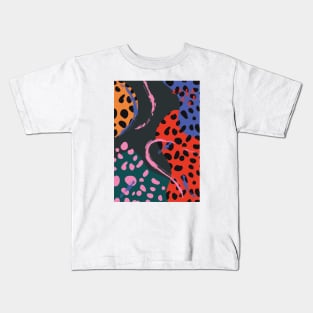 Colorful Retro Abstract Shapes 4 Kids T-Shirt